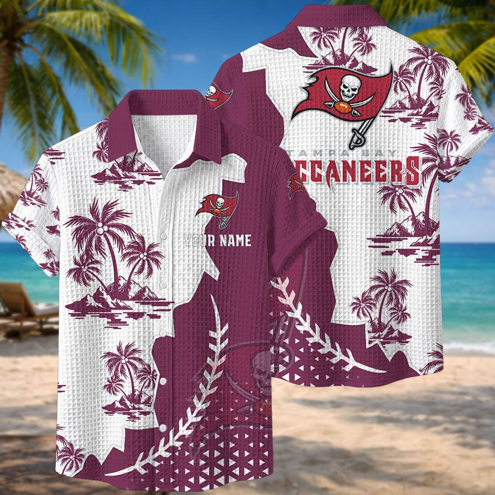 Tampa Bay Buccaneers NFL Waffle Hawaiian Shirt PB0R0PA