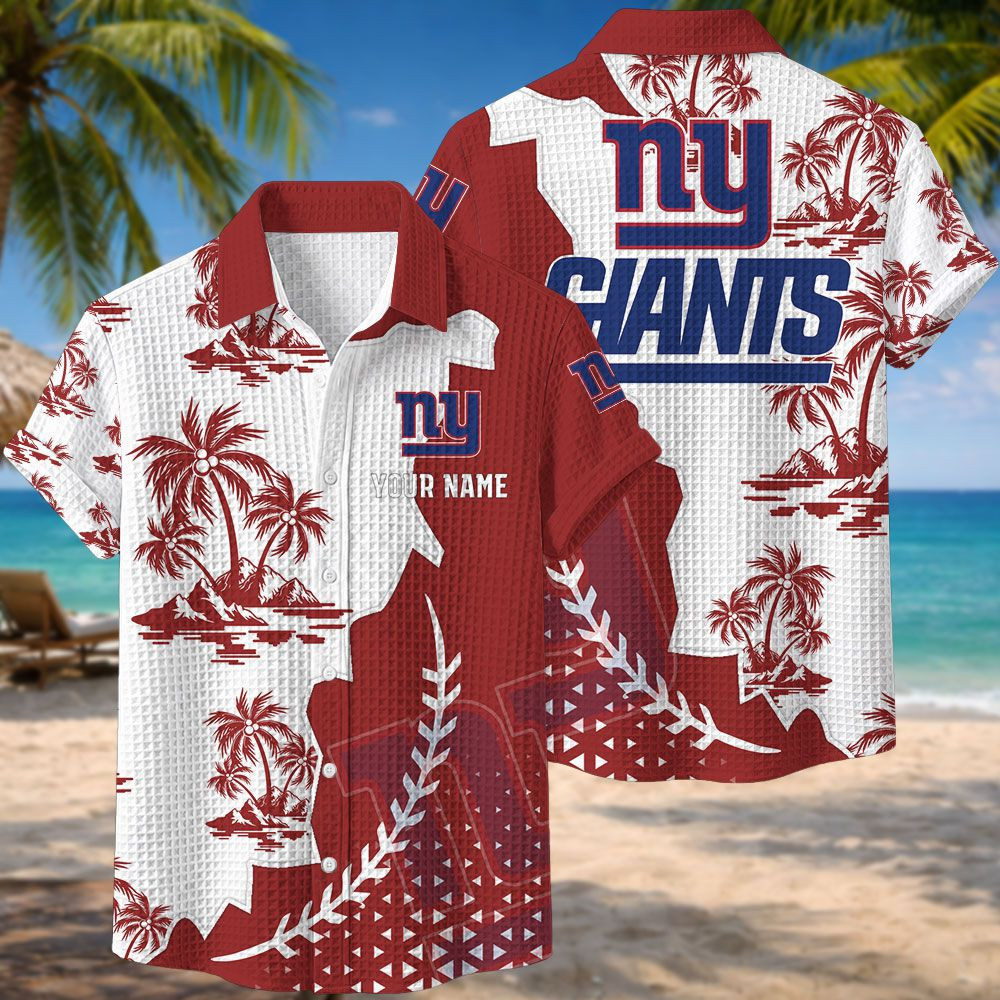 New York Giants NFL Waffle Hawaiian Shirt PB1V2EP