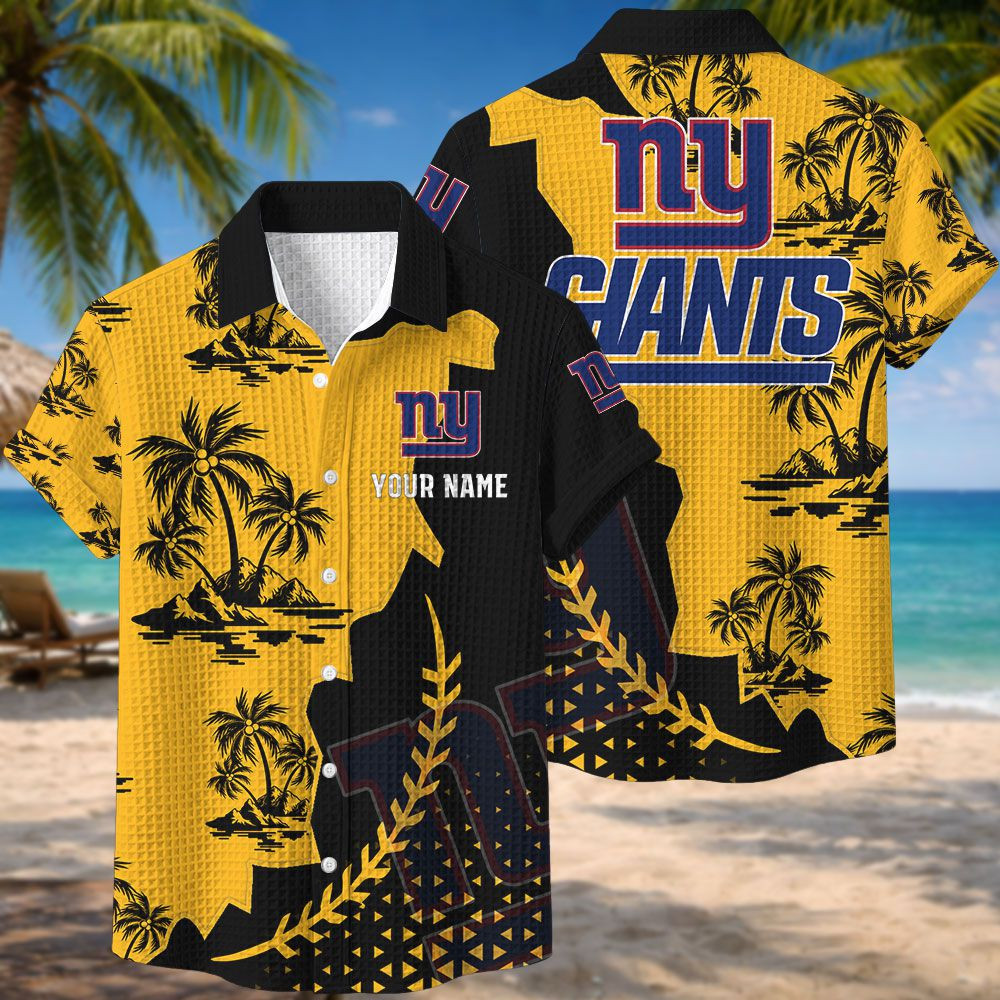 New York Giants NFL Waffle Hawaiian Shirt PB1V2EP