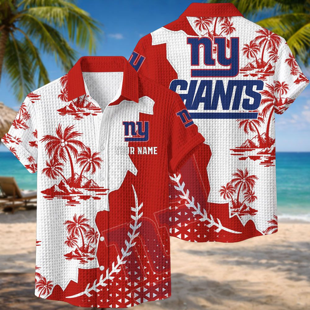 New York Giants NFL Waffle Hawaiian Shirt PB1V2EP