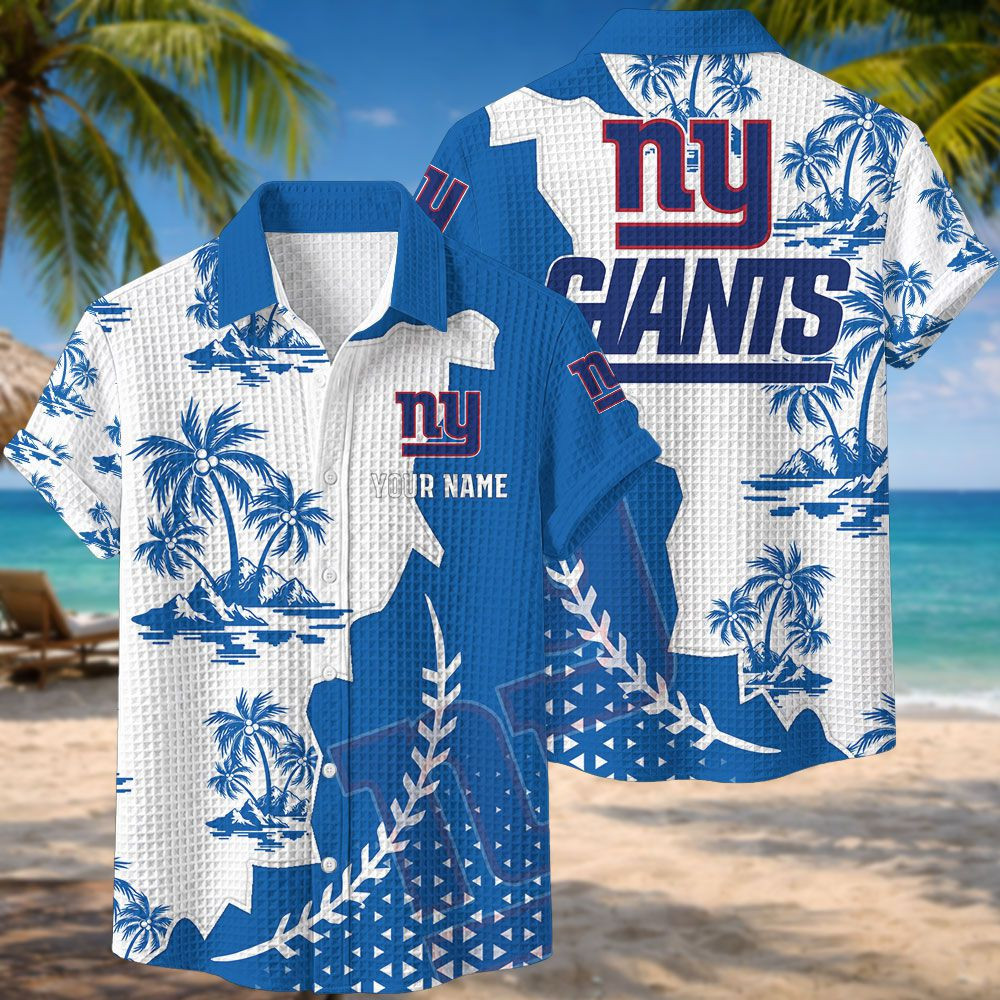 New York Giants NFL Waffle Hawaiian Shirt PB1V2EP