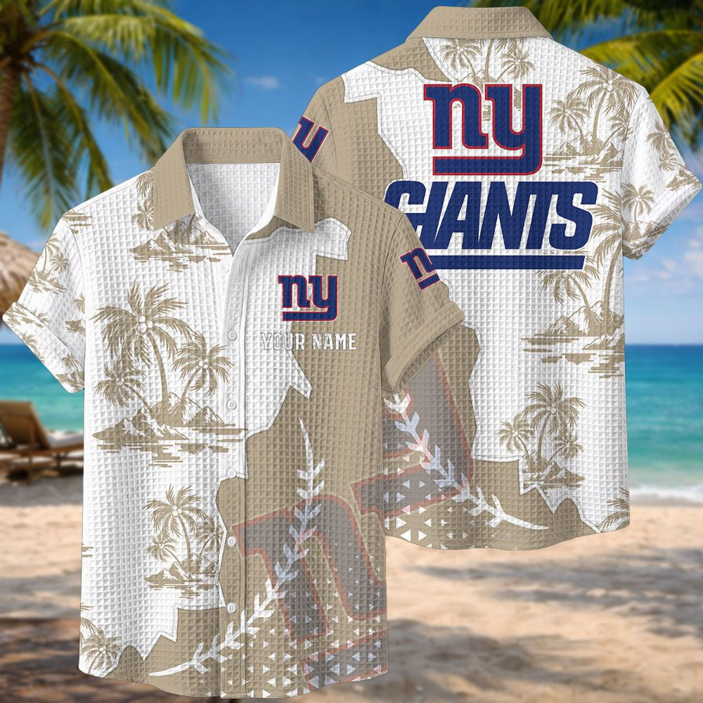 New York Giants NFL Waffle Hawaiian Shirt PB1V2EP