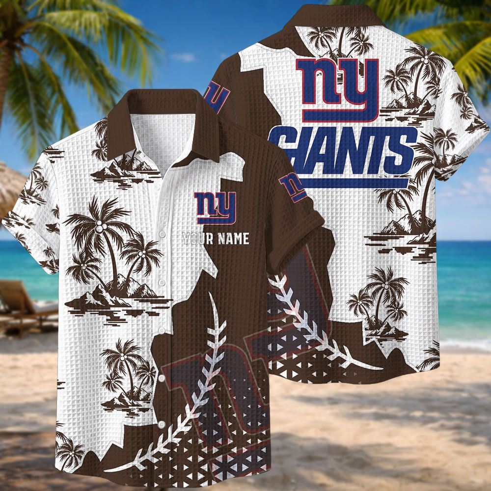 New York Giants NFL Waffle Hawaiian Shirt PB1V2EP