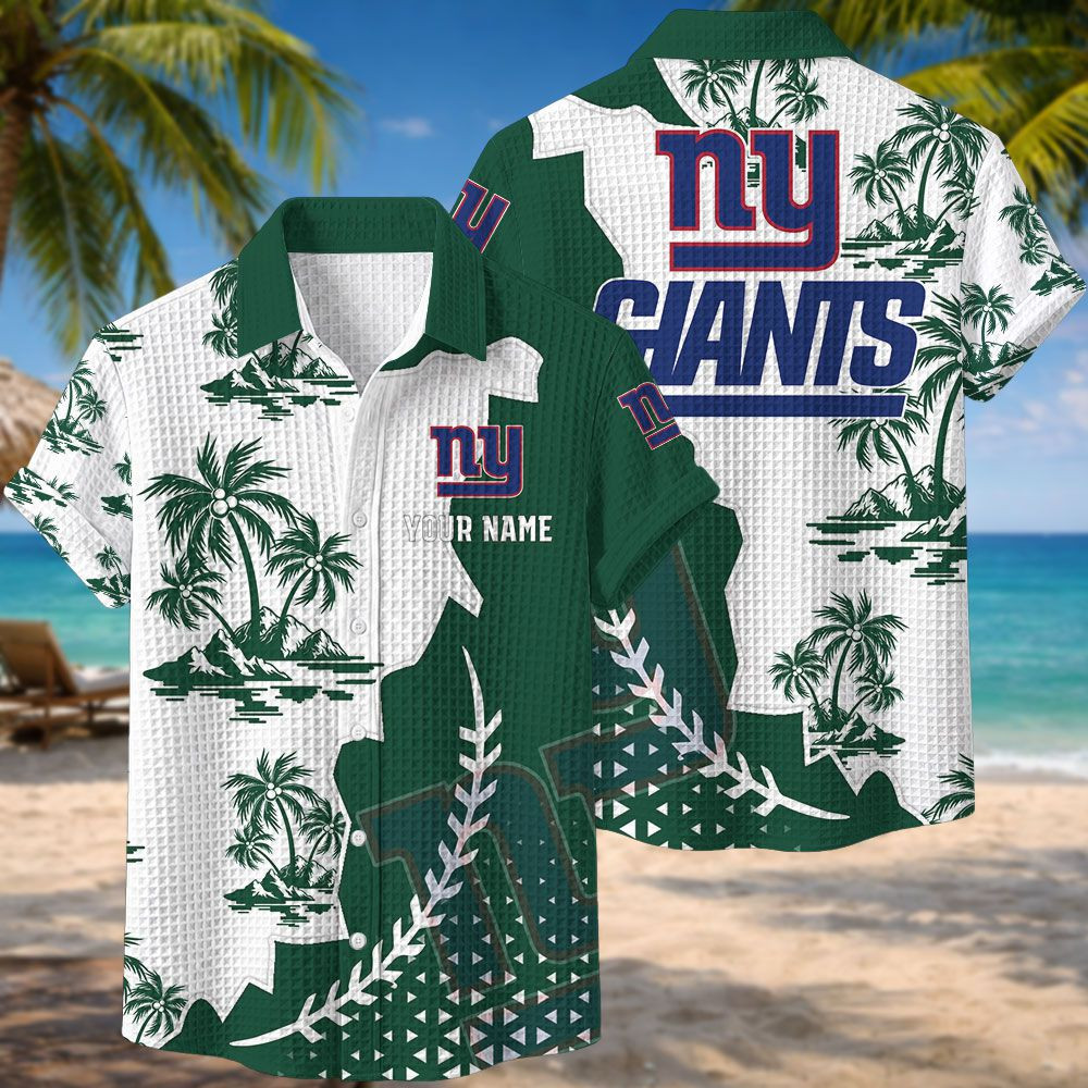 New York Giants NFL Waffle Hawaiian Shirt PB1V2EP