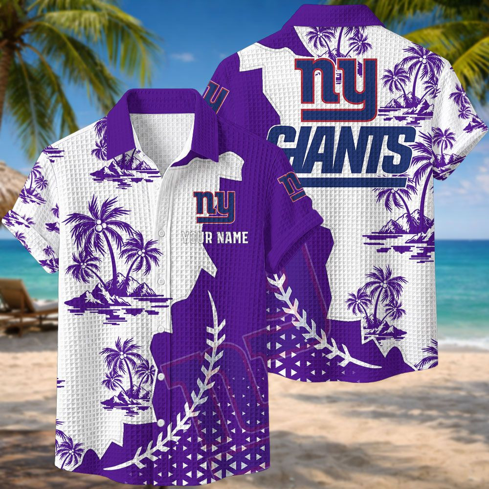 New York Giants NFL Waffle Hawaiian Shirt PB1V2EP