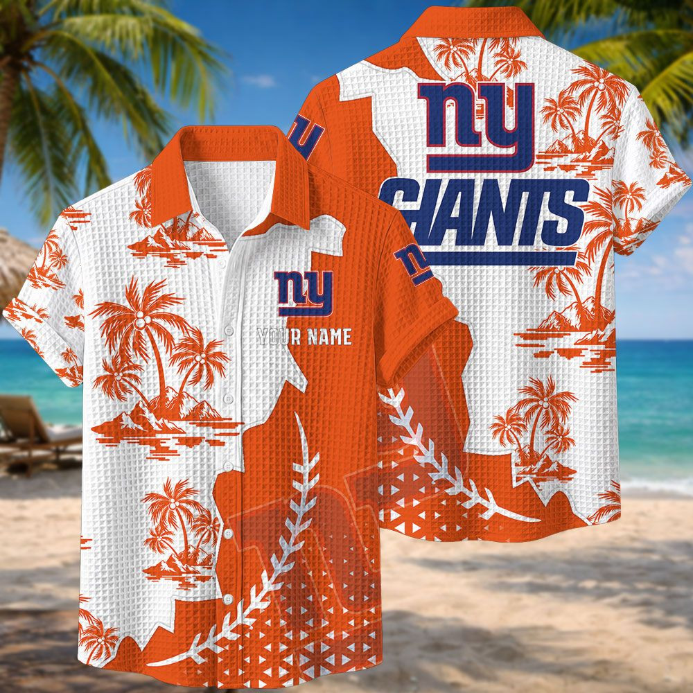New York Giants NFL Waffle Hawaiian Shirt PB1V2EP