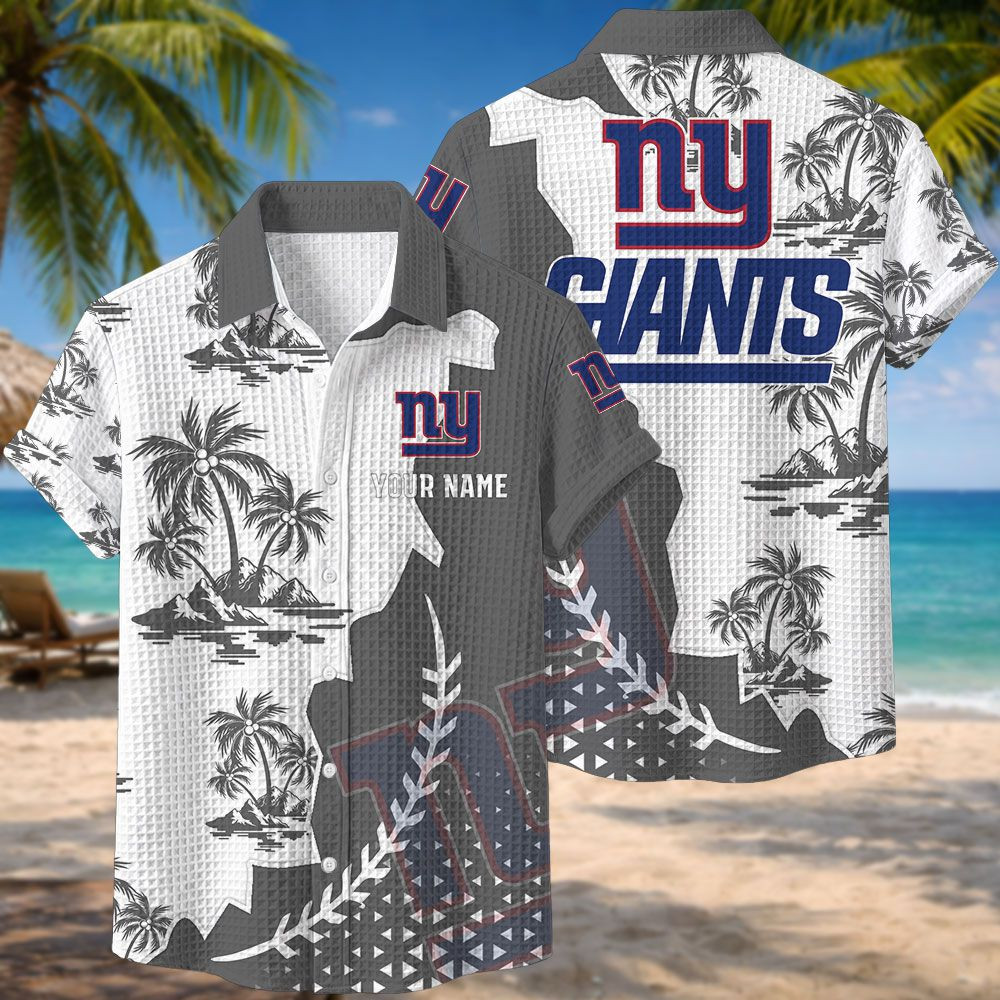 New York Giants NFL Waffle Hawaiian Shirt PB1V2EP