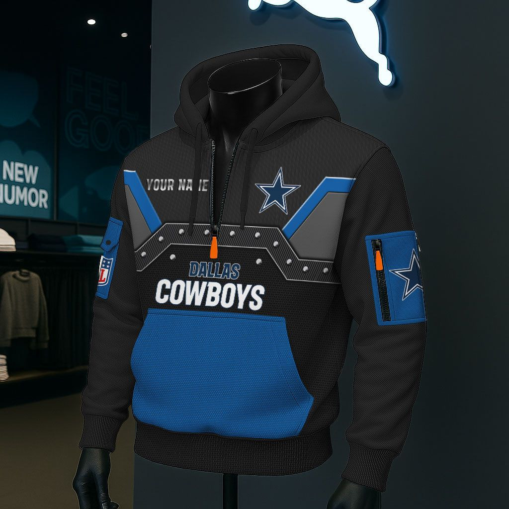 Dallas Cowboys NFL 3D Half-Zip Hoodie PB6L1NC