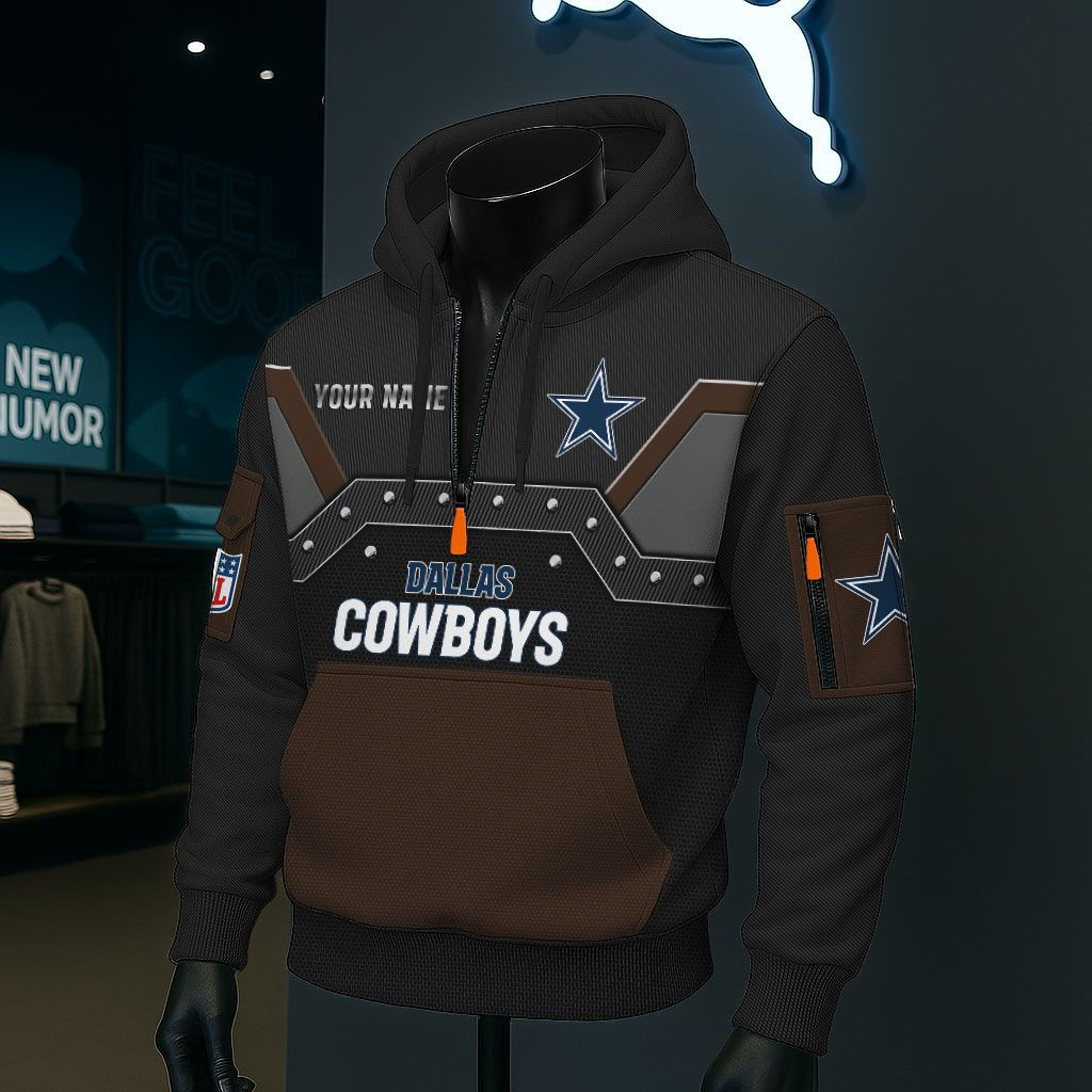 Dallas Cowboys NFL 3D Half-Zip Hoodie PB6L1NC