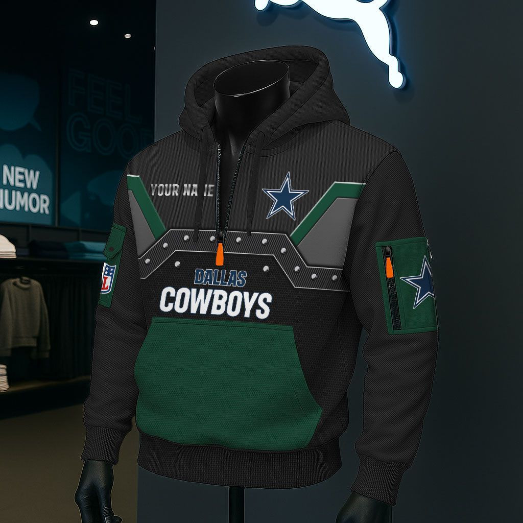 Dallas Cowboys NFL 3D Half-Zip Hoodie PB6L1NC