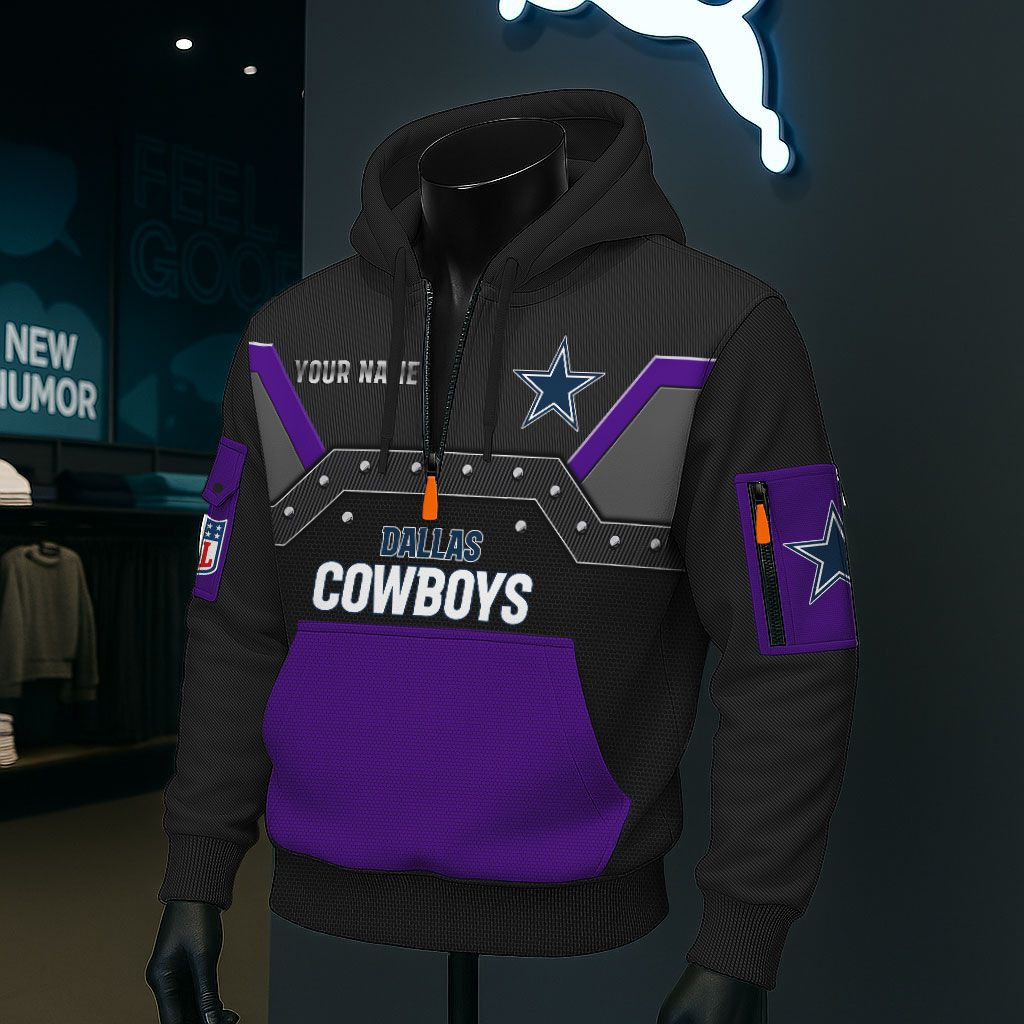 Dallas Cowboys NFL 3D Half-Zip Hoodie PB6L1NC