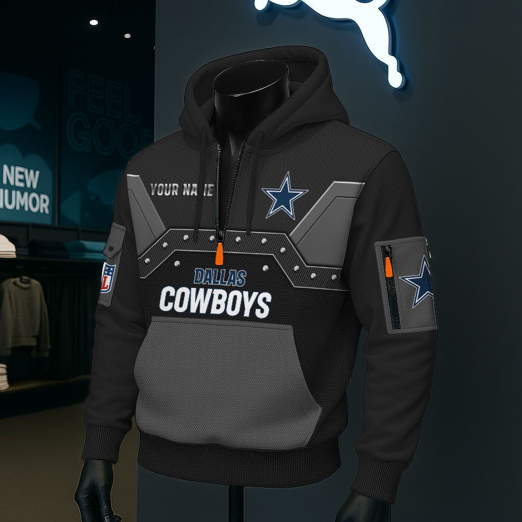 Dallas Cowboys NFL 3D Half-Zip Hoodie PB6L1NC