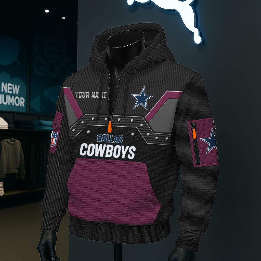Dallas Cowboys NFL 3D Half-Zip Hoodie PB6L1NC