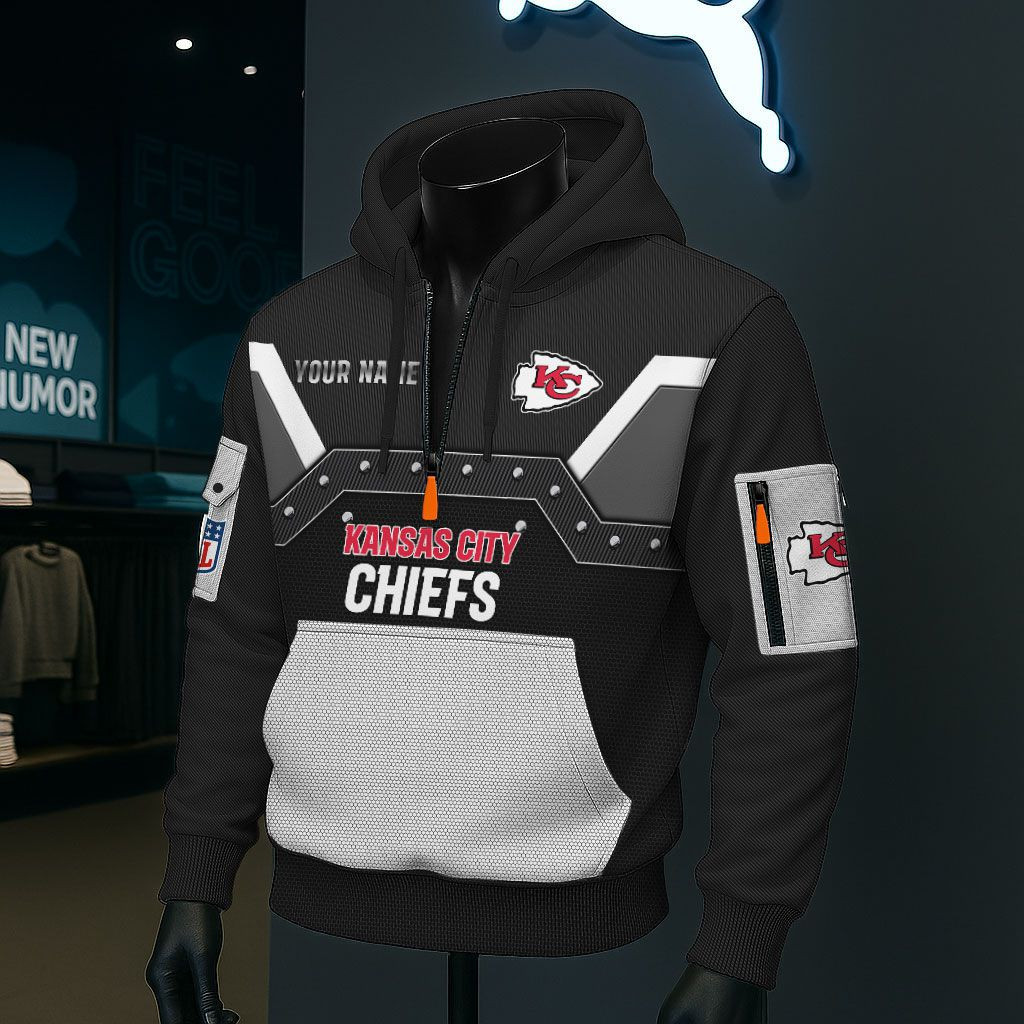 Kansas City Chiefs NFL 3D Half-Zip Hoodie PB6DYBB