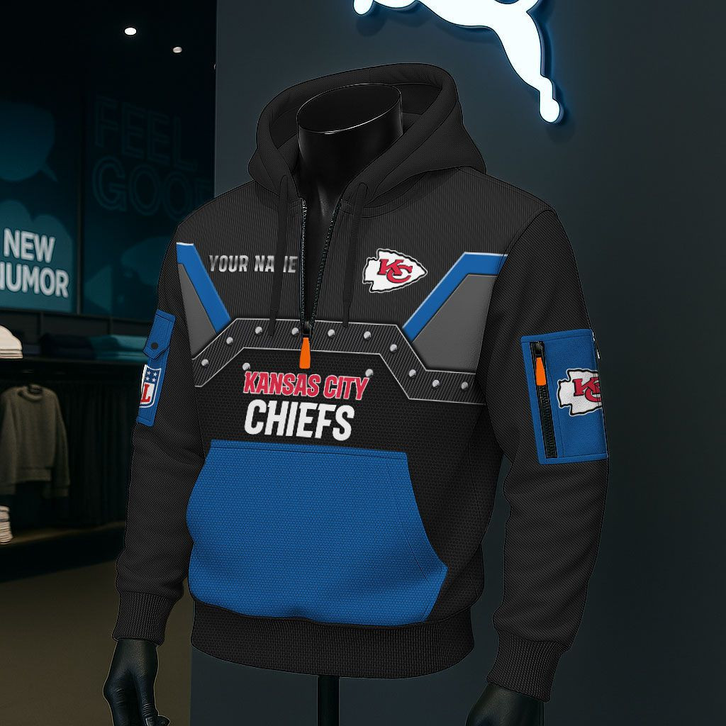 Kansas City Chiefs NFL 3D Half-Zip Hoodie PB6DYBB