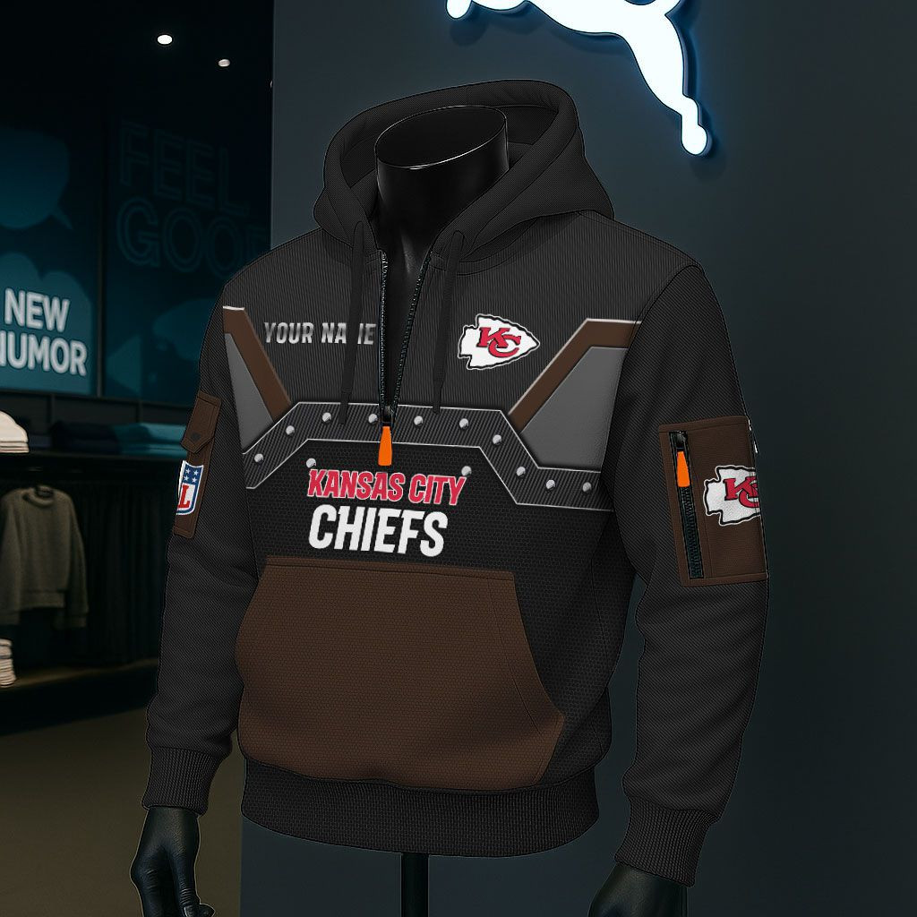 Kansas City Chiefs NFL 3D Half-Zip Hoodie PB6DYBB