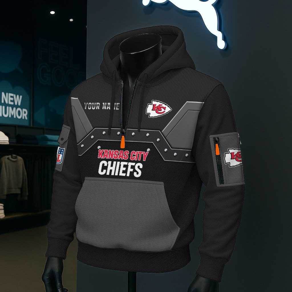 Kansas City Chiefs NFL 3D Half-Zip Hoodie PB6DYBB