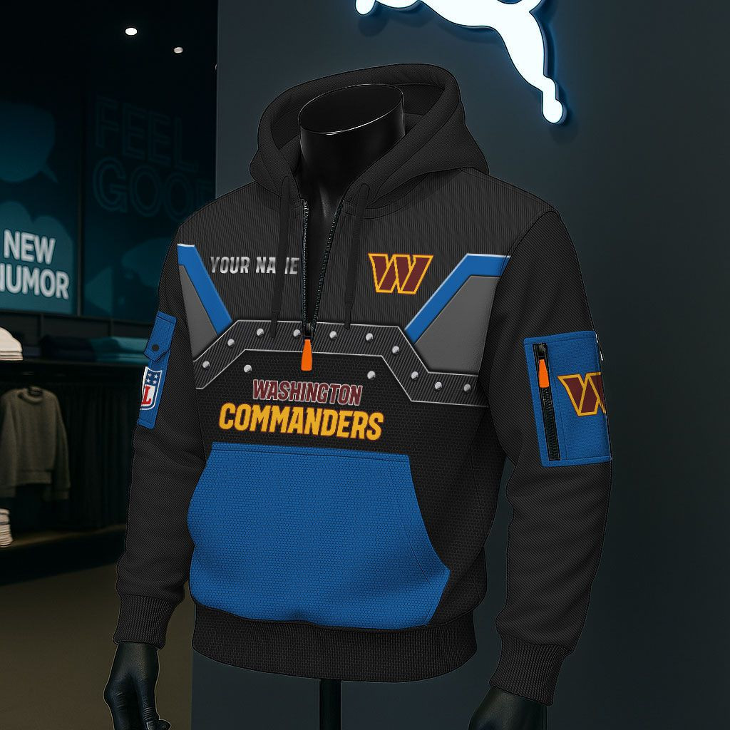 Washington Commanders NFL 3D Half-Zip Hoodie PBC0US1