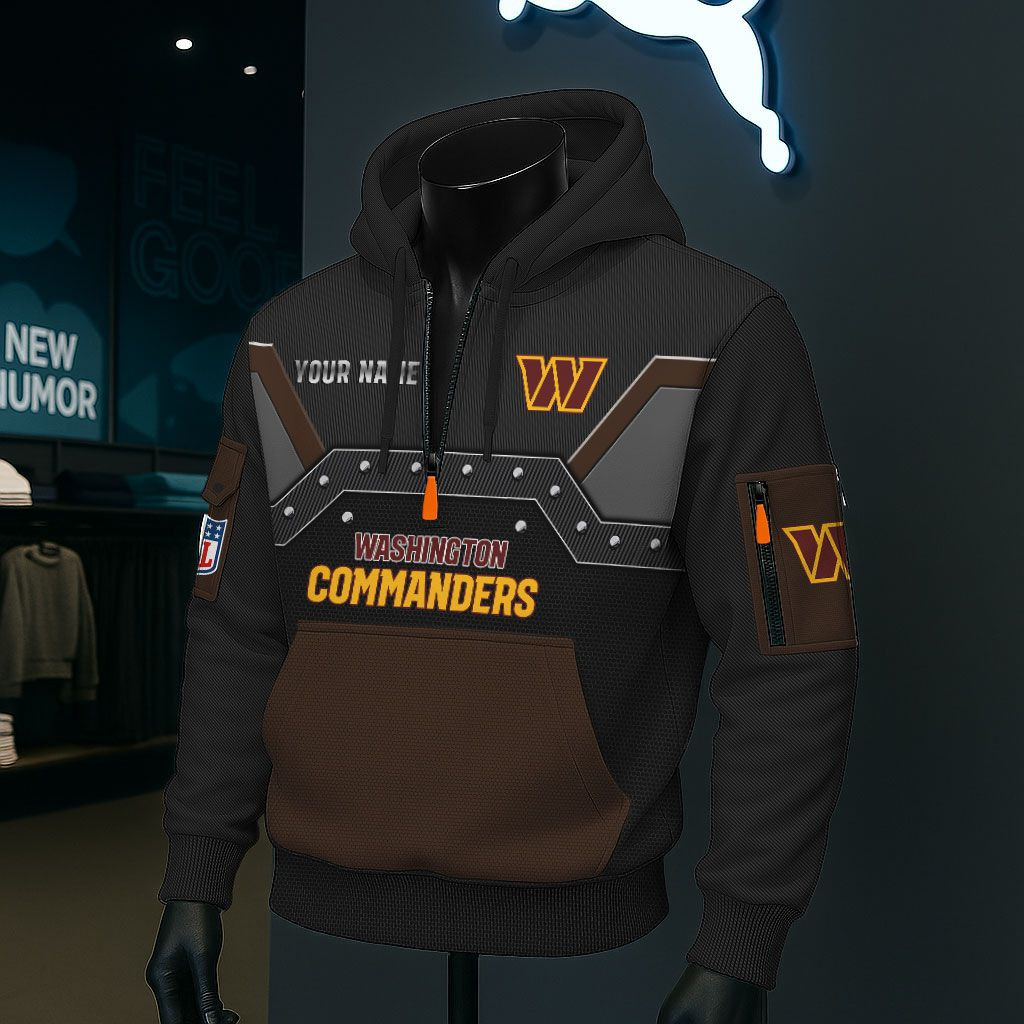 Washington Commanders NFL 3D Half-Zip Hoodie PBC0US1