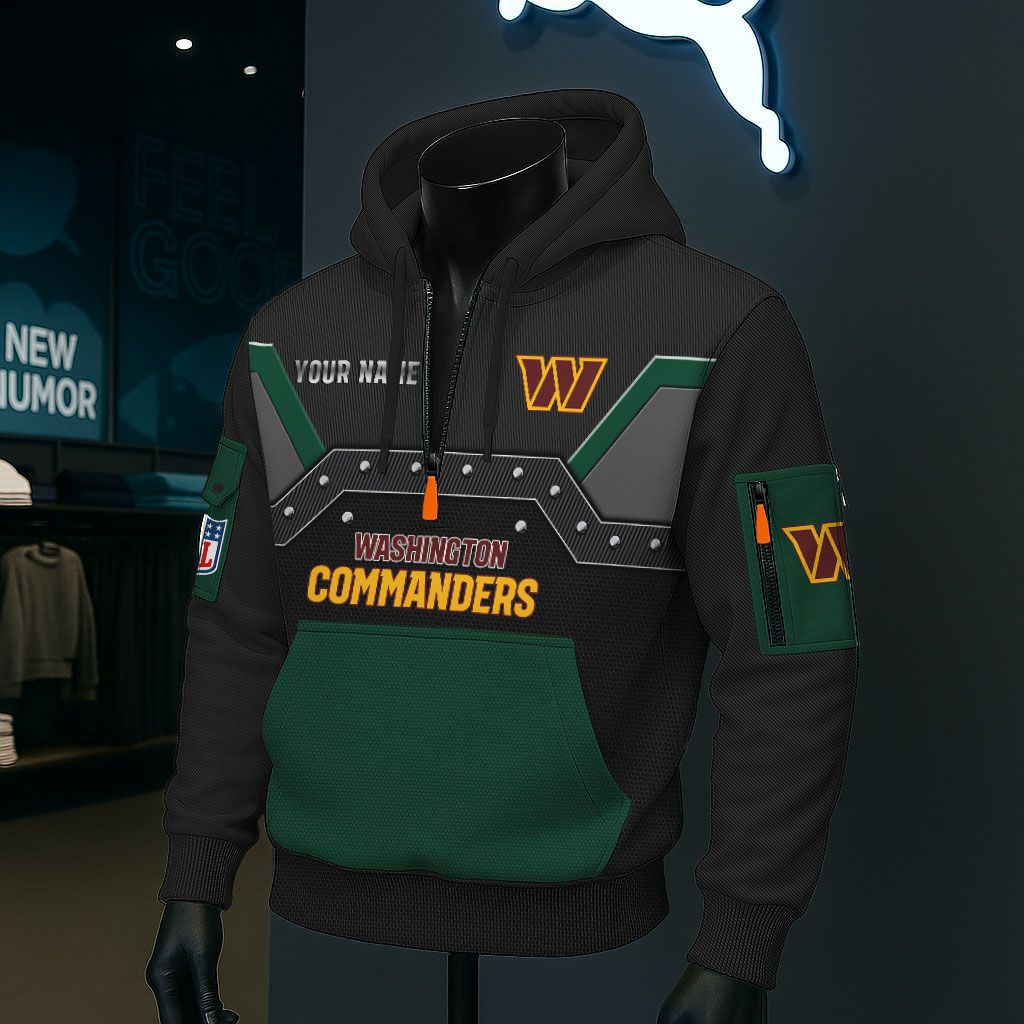 Washington Commanders NFL 3D Half-Zip Hoodie PBC0US1