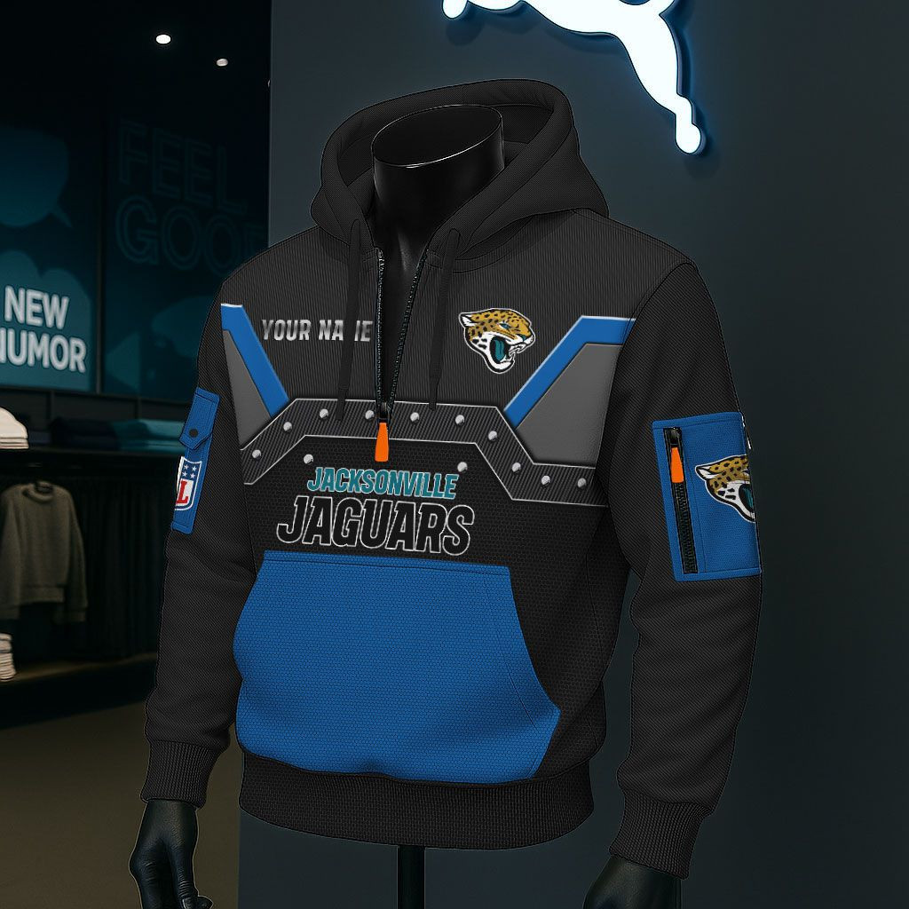 Jacksonville Jaguars NFL 3D Half-Zip Hoodie PBQBIV0