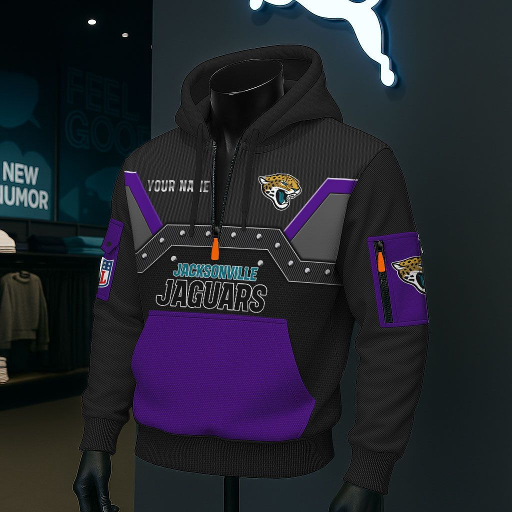 Jacksonville Jaguars NFL 3D Half-Zip Hoodie PBQBIV0