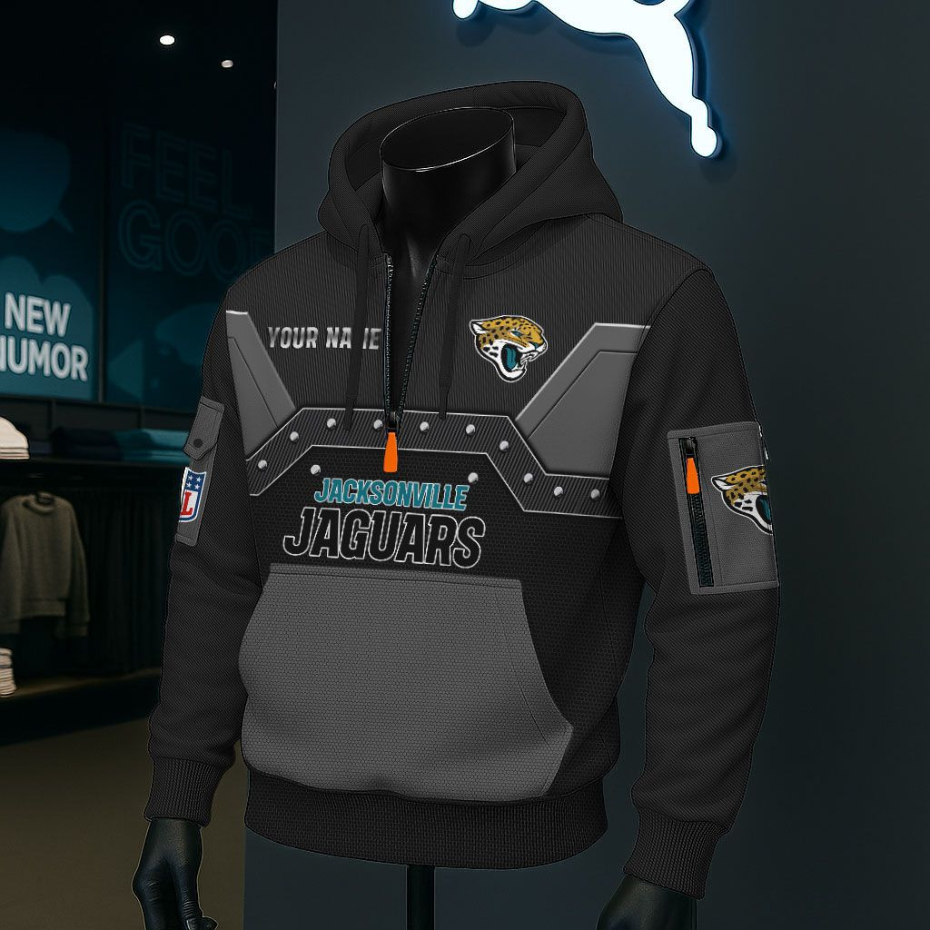 Jacksonville Jaguars NFL 3D Half-Zip Hoodie PBQBIV0