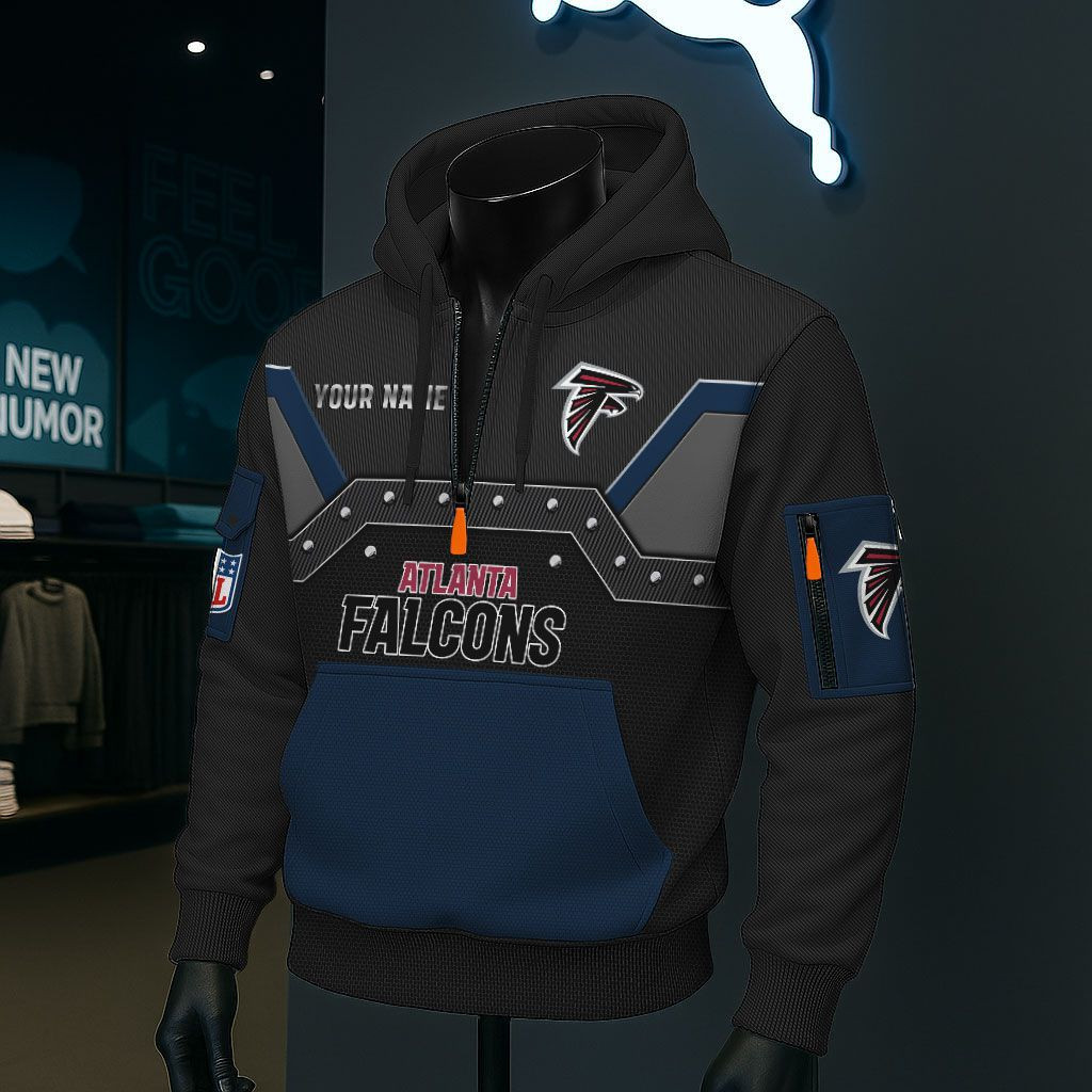 Atlanta Falcons NFL 3D Half-Zip Hoodie PBF24UK