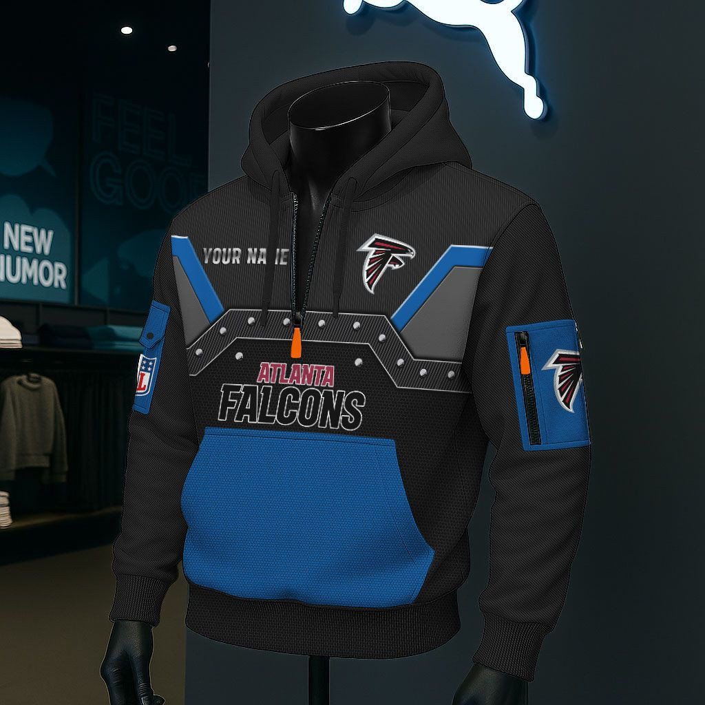 Atlanta Falcons NFL 3D Half-Zip Hoodie PBF24UK