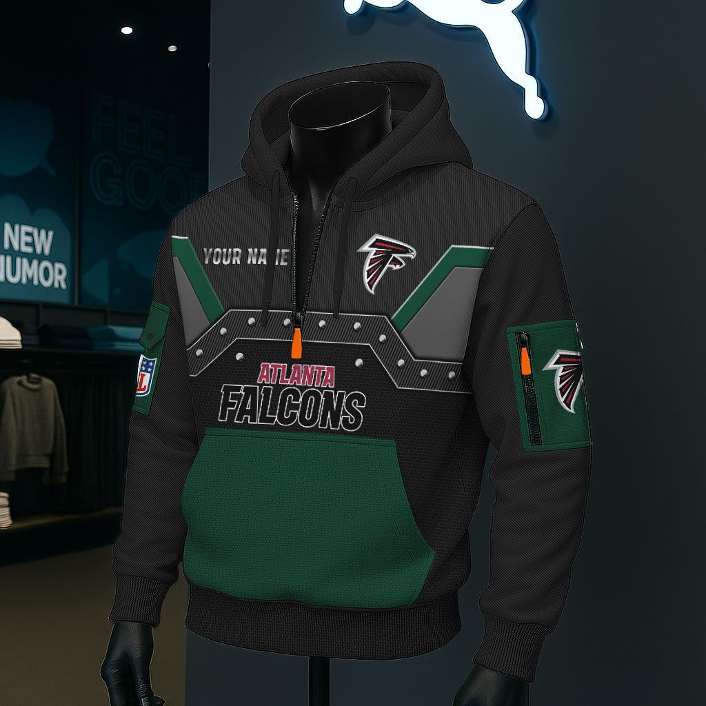 Atlanta Falcons NFL 3D Half-Zip Hoodie PBF24UK