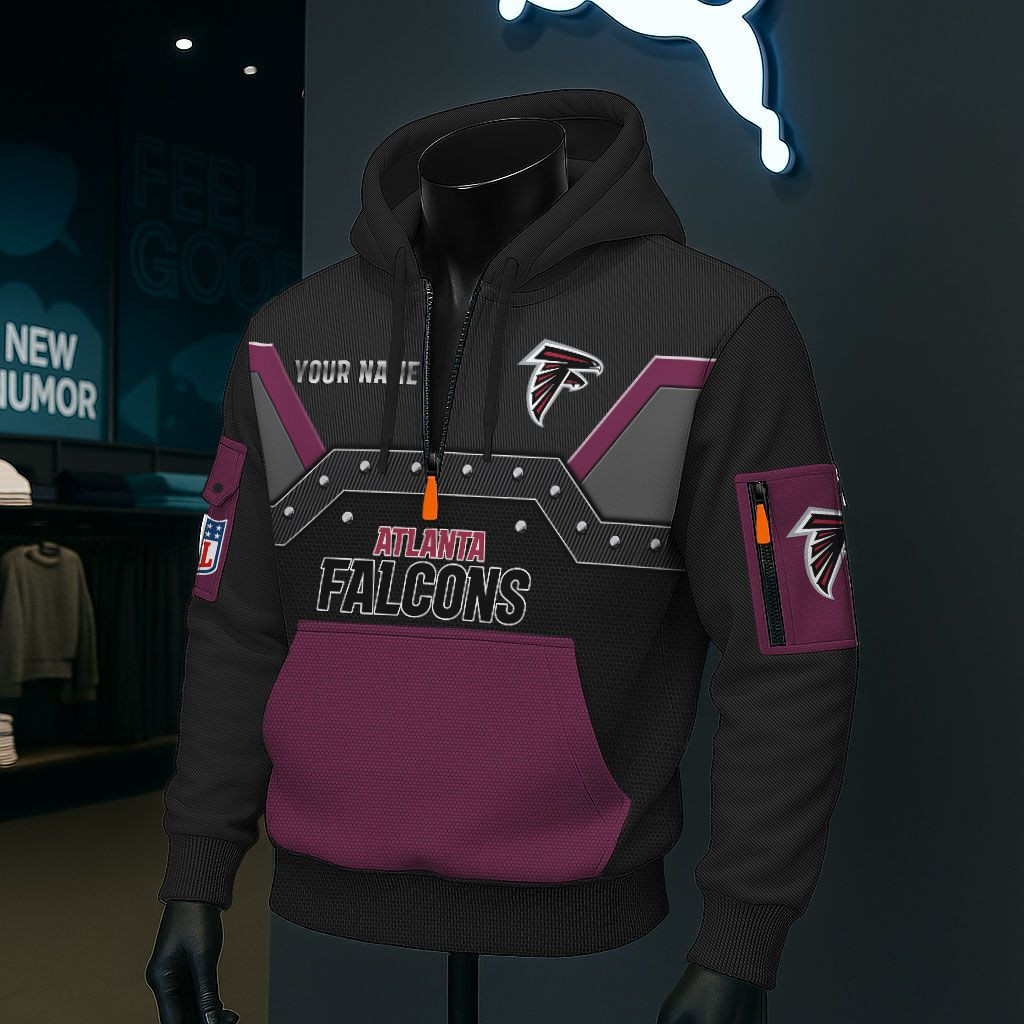 Atlanta Falcons NFL 3D Half-Zip Hoodie PBF24UK