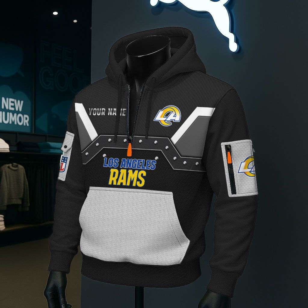 Los Angeles Rams NFL 3D Half-Zip Hoodie PB9UCNS