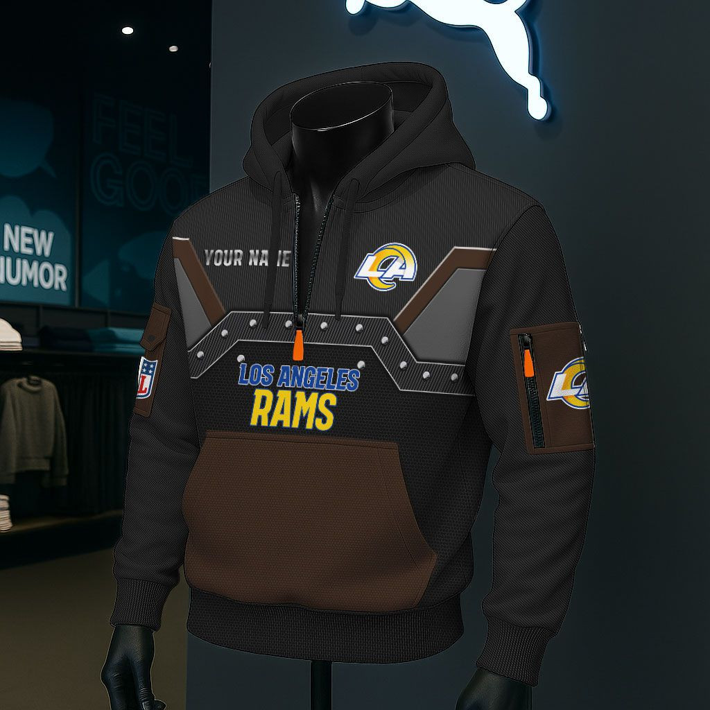 Los Angeles Rams NFL 3D Half-Zip Hoodie PB9UCNS