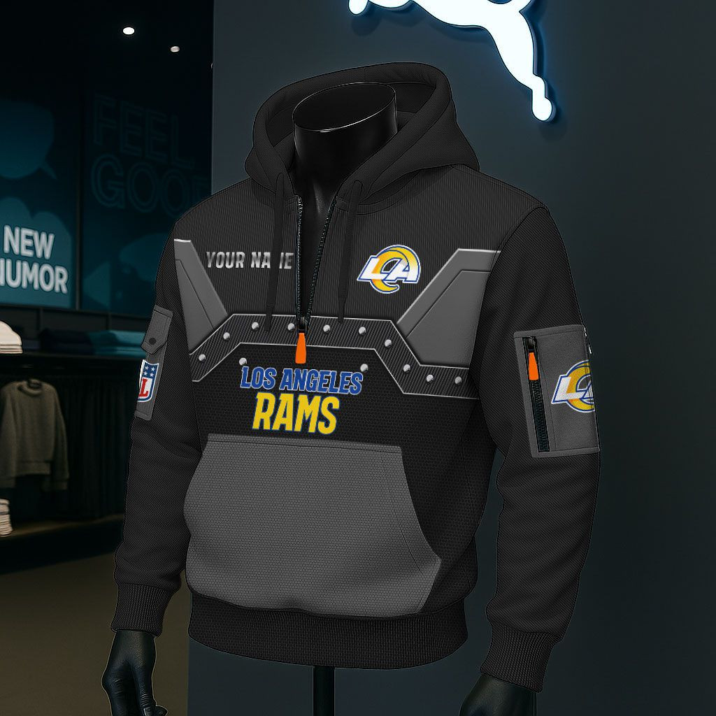 Los Angeles Rams NFL 3D Half-Zip Hoodie PB9UCNS