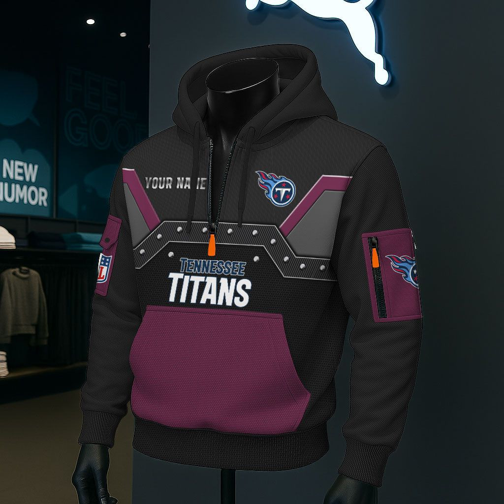 Tennessee Titans NFL 3D Half-Zip Hoodie PB5UDB7