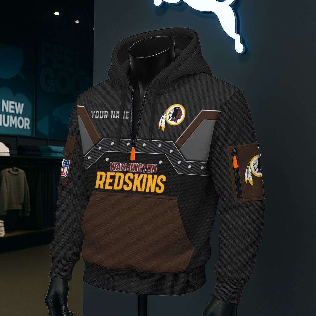 Washington Redskins NFL 3D Half-Zip Hoodie PBFVZO5