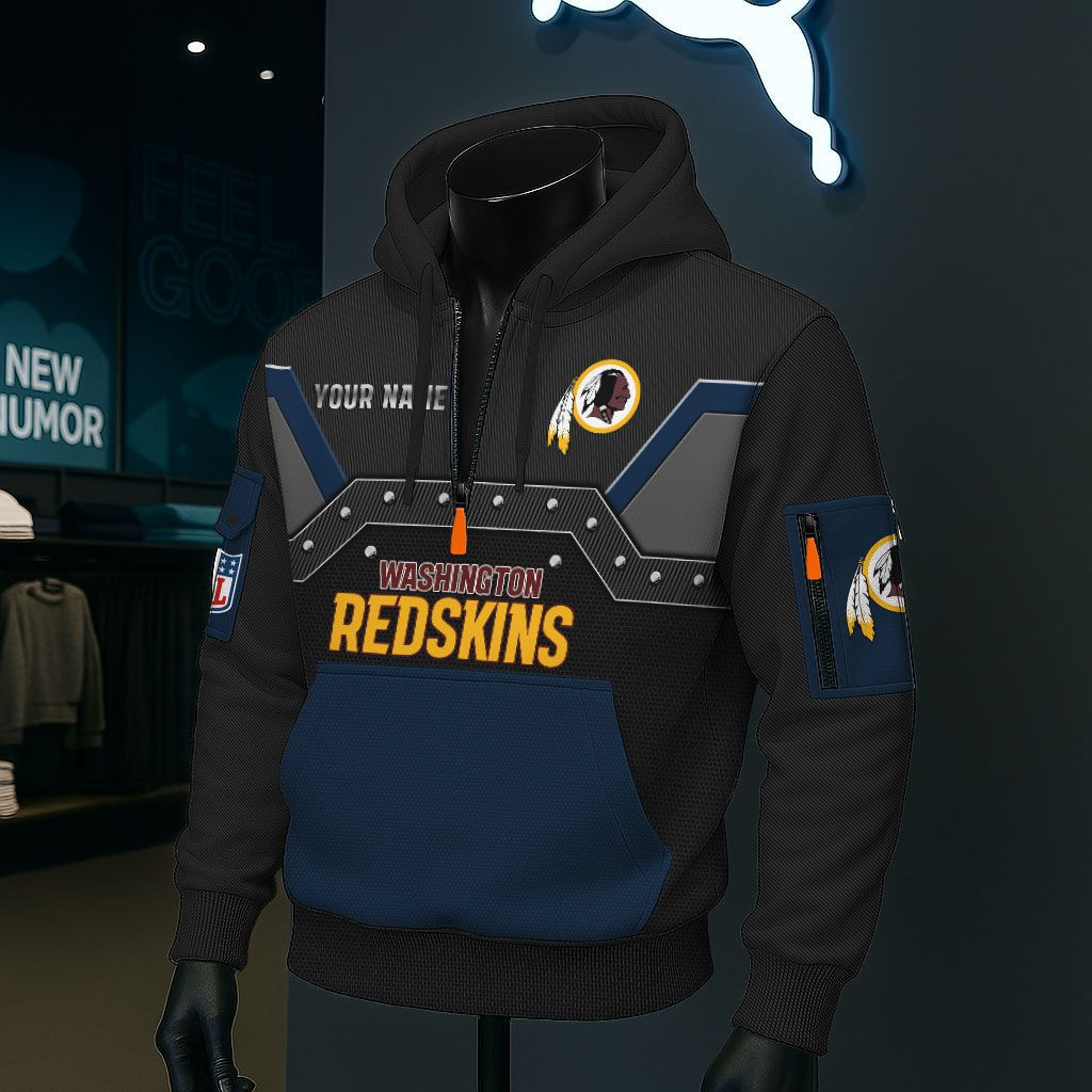 Washington Redskins NFL 3D Half-Zip Hoodie PBFVZO5