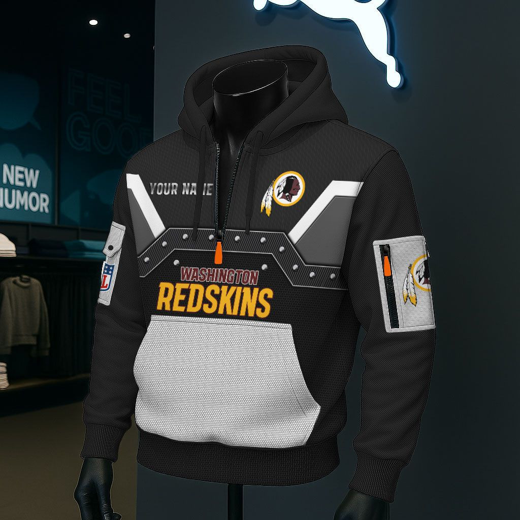 Washington Redskins NFL 3D Half-Zip Hoodie PBFVZO5