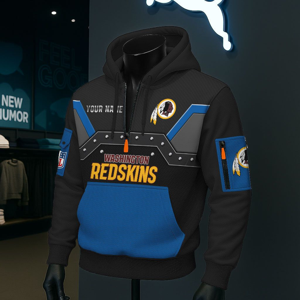 Washington Redskins NFL 3D Half-Zip Hoodie PBFVZO5