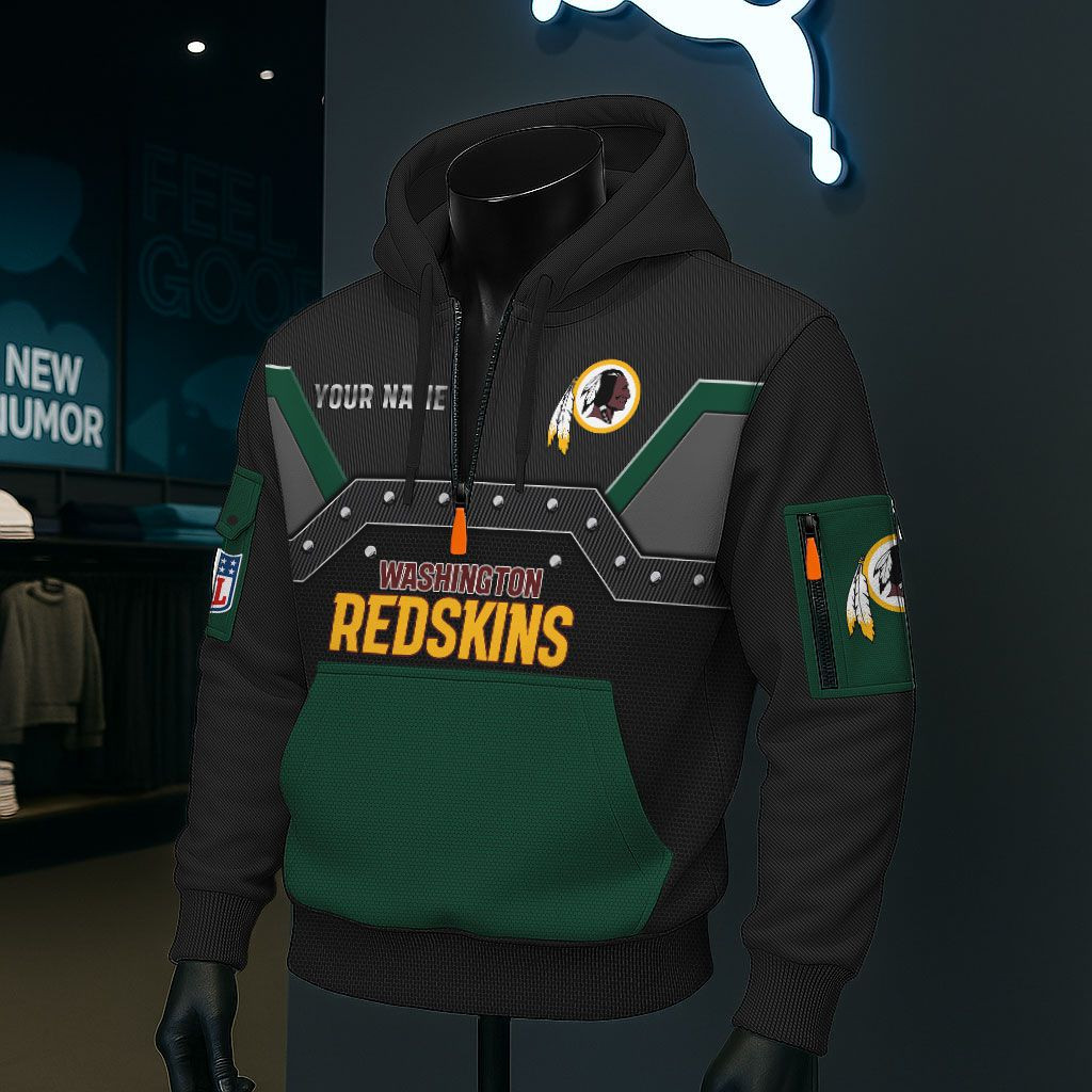 Washington Redskins NFL 3D Half-Zip Hoodie PBFVZO5