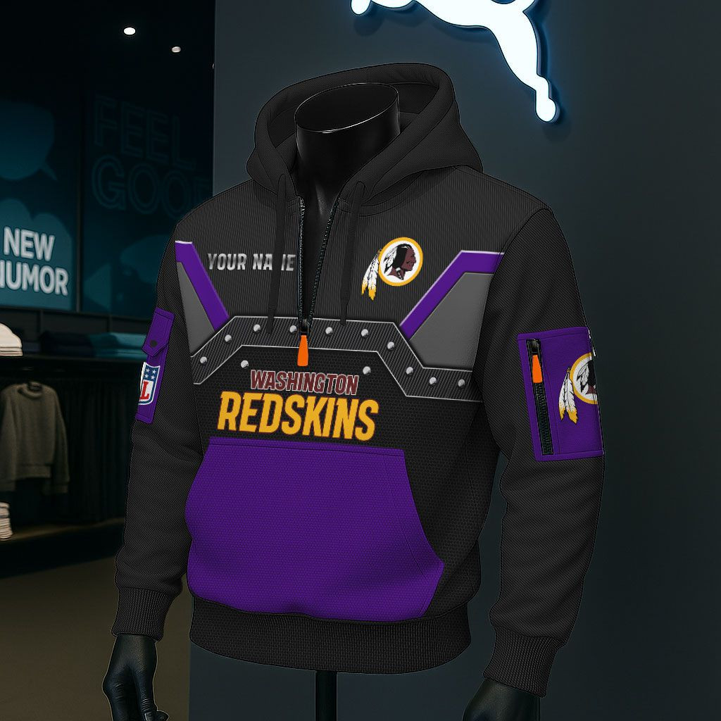 Washington Redskins NFL 3D Half-Zip Hoodie PBFVZO5