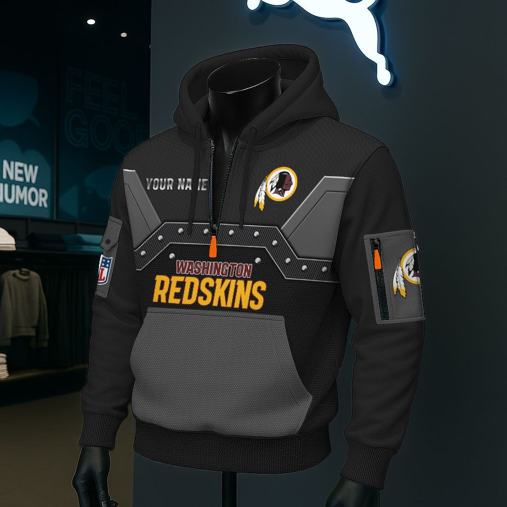 Washington Redskins NFL 3D Half-Zip Hoodie PBFVZO5