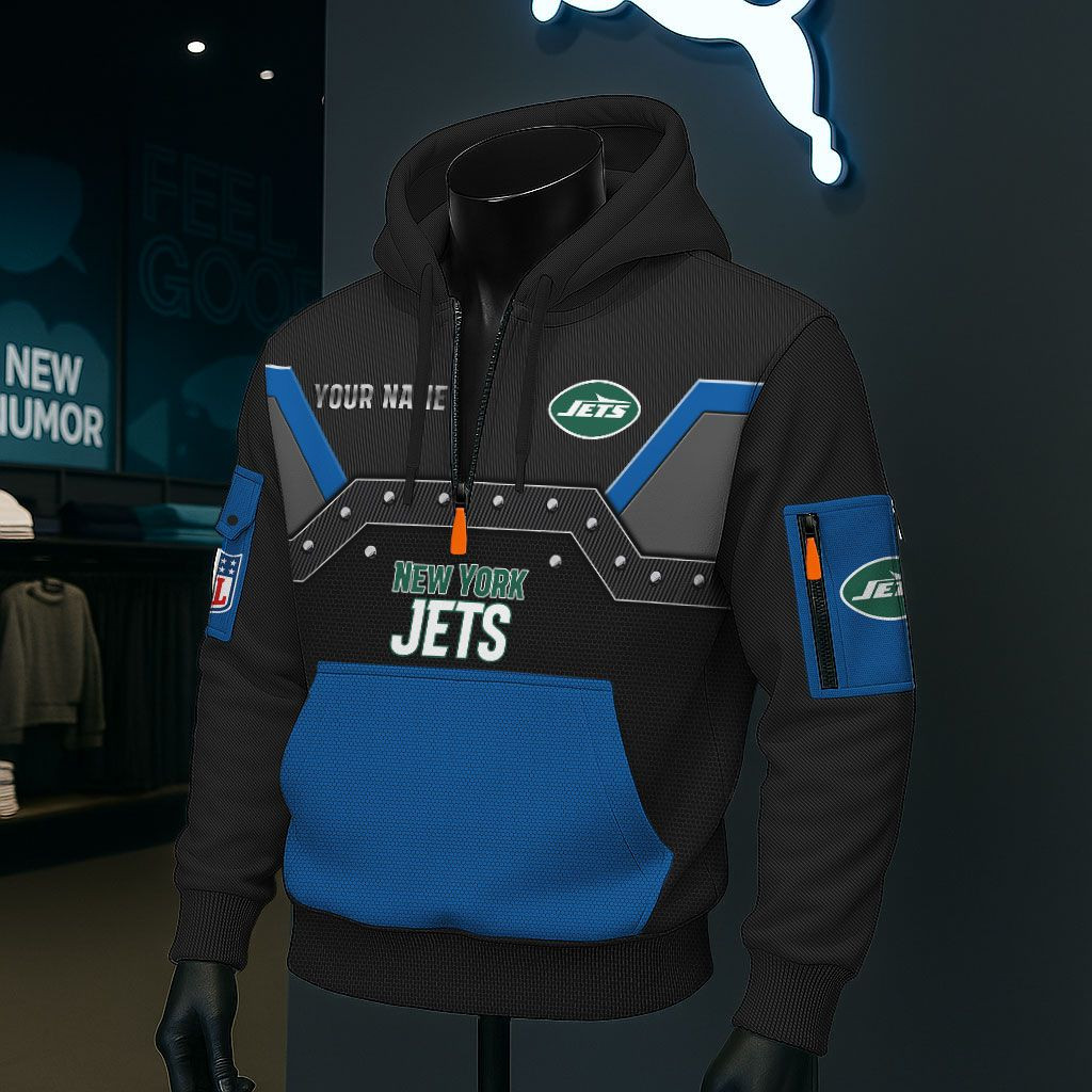 New York Jets NFL 3D Half-Zip Hoodie PBV6SVO