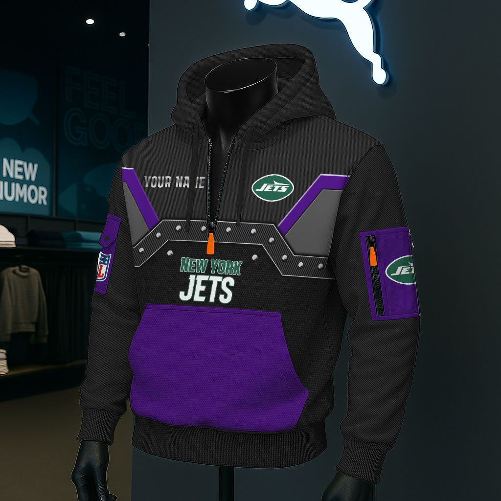New York Jets NFL 3D Half-Zip Hoodie PBV6SVO