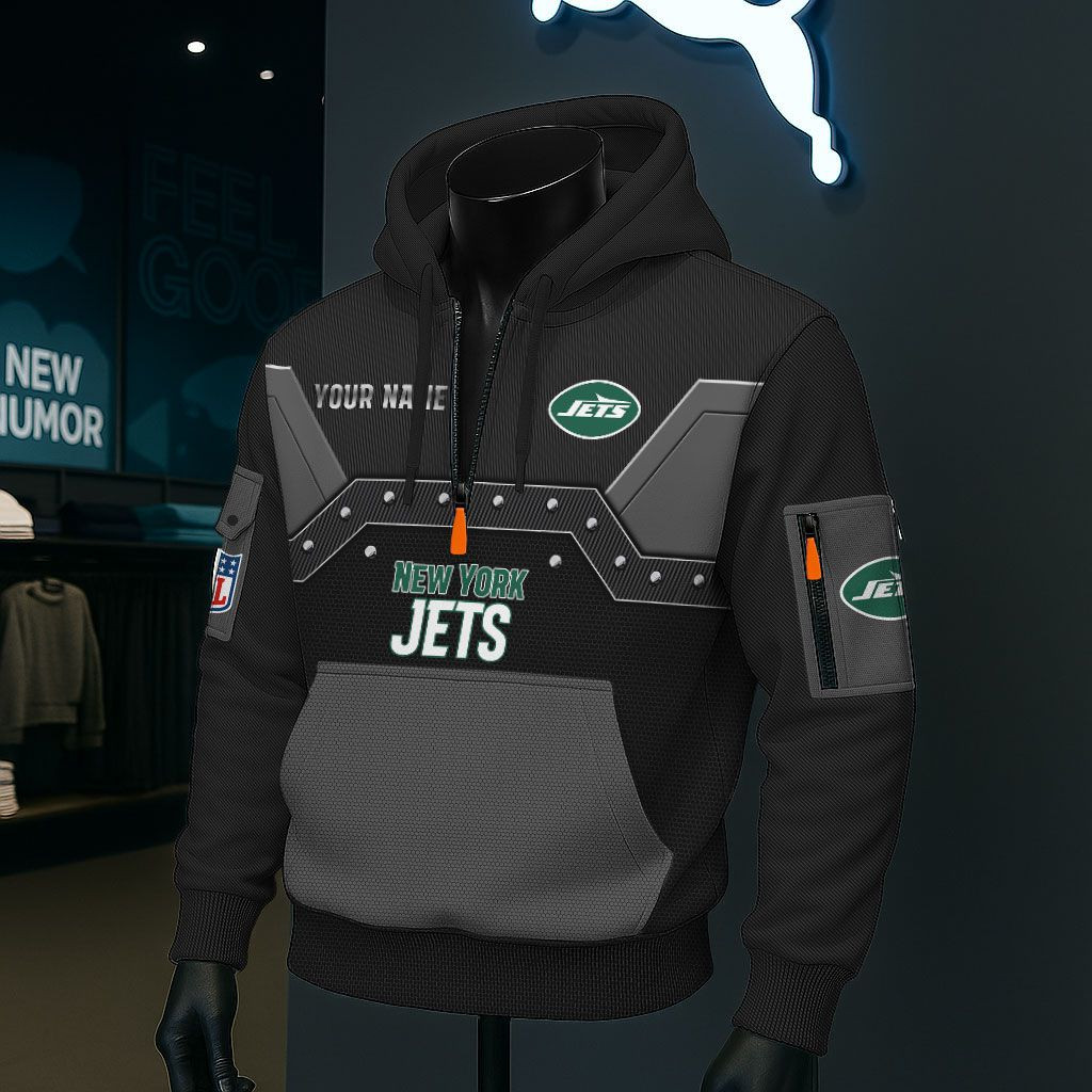 New York Jets NFL 3D Half-Zip Hoodie PBV6SVO