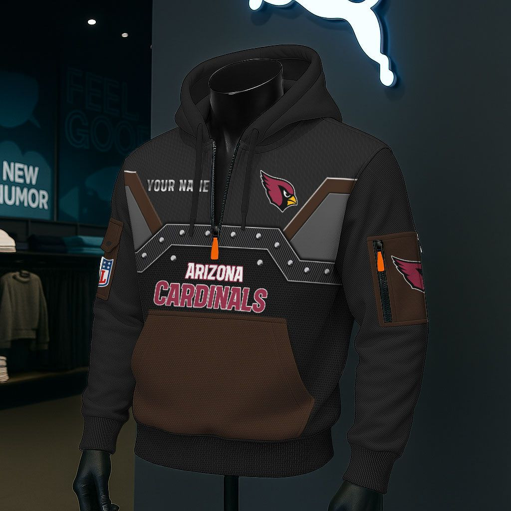 Arizona Cardinals NFL 3D Half-Zip Hoodie PBVFMG7