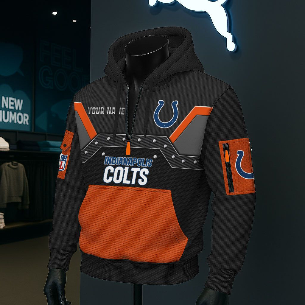 Indianapolis Colts NFL 3D Half-Zip Hoodie PBZG8VU