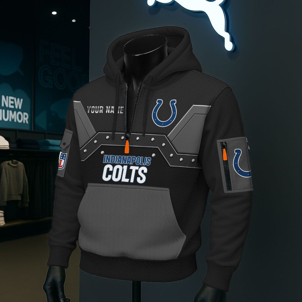 Indianapolis Colts NFL 3D Half-Zip Hoodie PBZG8VU
