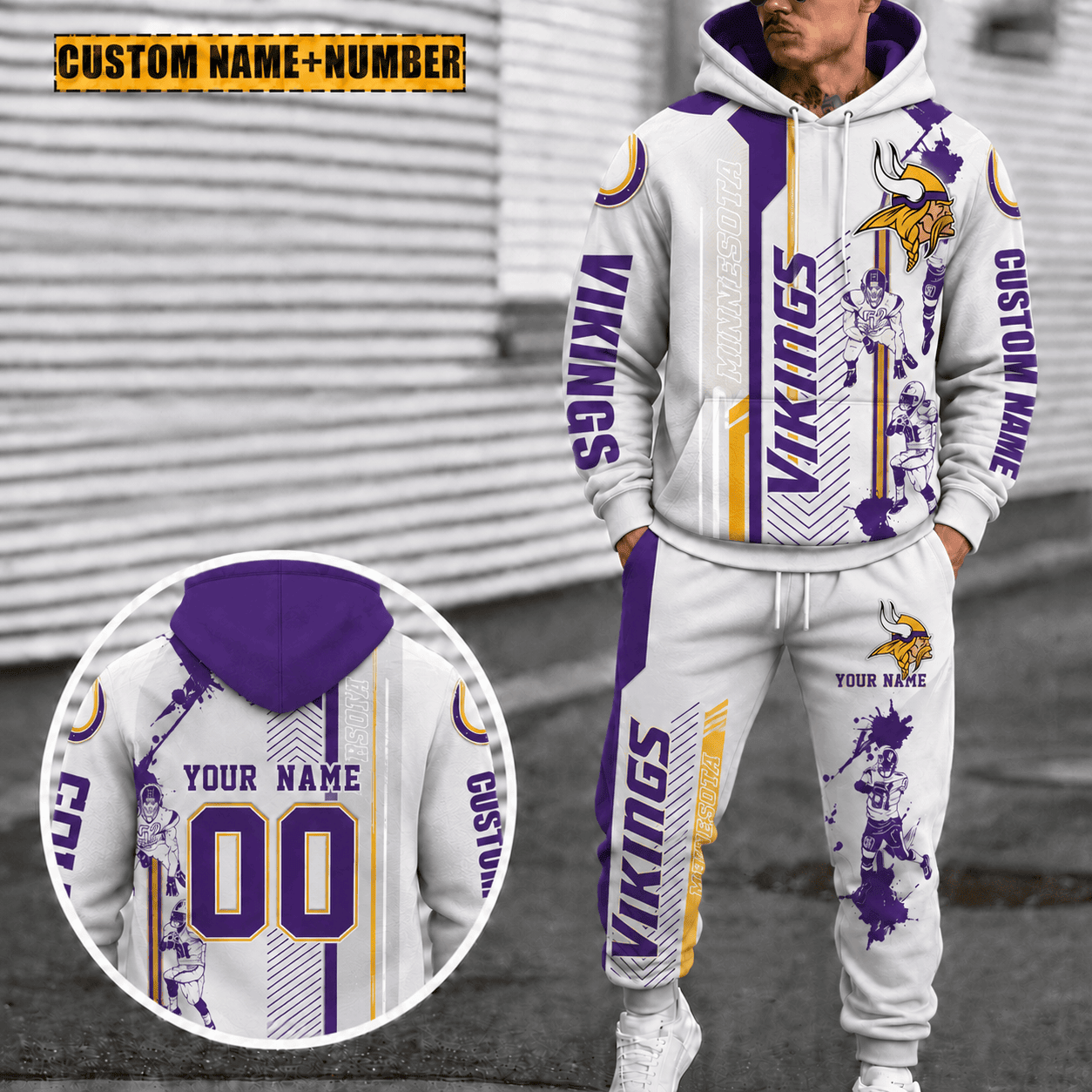 Minnesota Vikings Personalized Combo Hoodie And Sweatpants Gift For Fan VAN91121