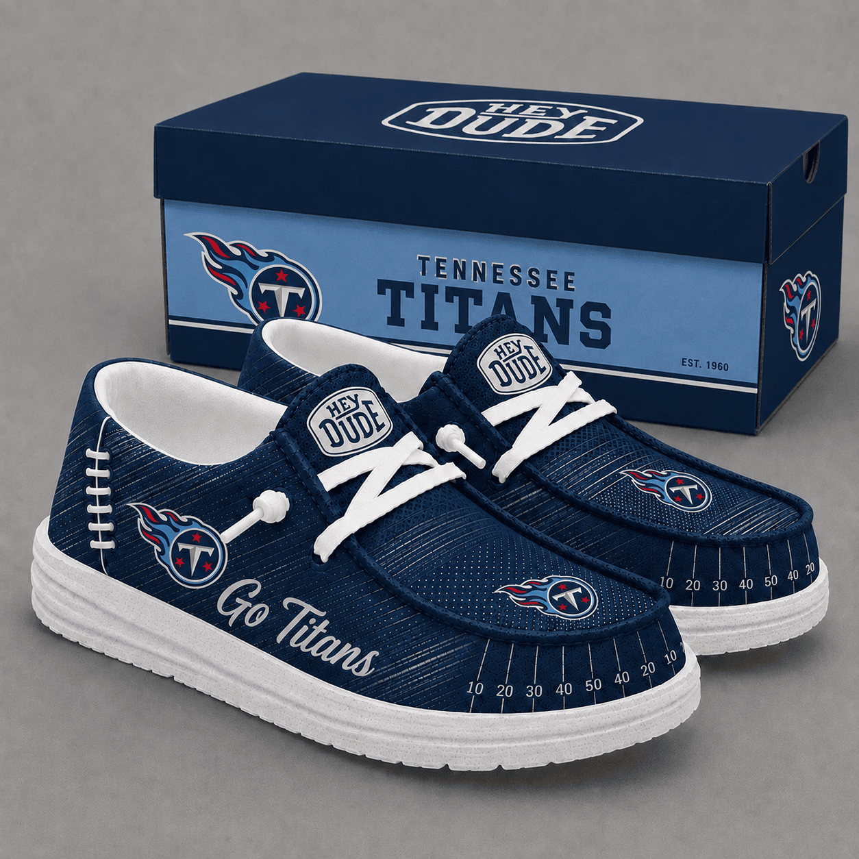 Tennessee Titans | Premium NFL Football Field Fan Loafer Shoes - VA33112